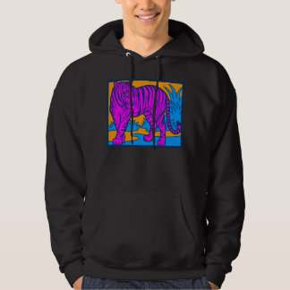 COREY TIGER '80s RETRO JUNGEL TIGER LANDSKAP ROSA Sweatshirt