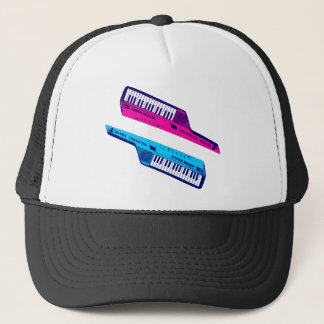 Corey Tiger 80's Retro Keytar Rosa & Blue Keps