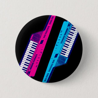 Corey Tiger 80's Retro Keytar Rosa & Blue Knapp