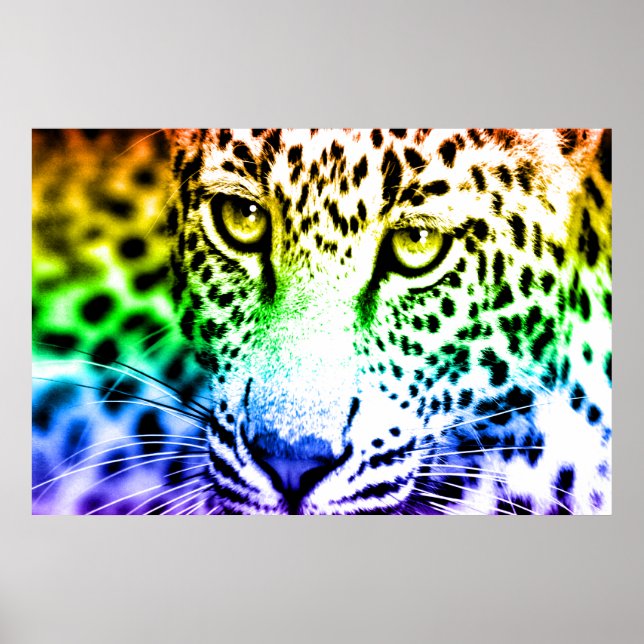 Corey Tiger 80s Retro Leopard Poster (Framsidan)