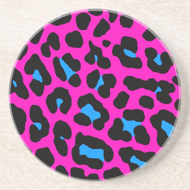 Corey Tiger 80s Retro Leopardfläckar Mönster Underlägg Sandsten (Framsidan)