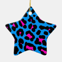 Corey Tiger 80s Retro Leopardtryck Stjärna Ornamen