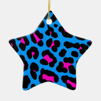 Corey Tiger 80s Retro Leopardtryck Stjärna Ornamen Julgransprydnad Keramik