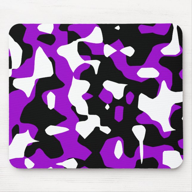 Corey Tiger 80s Retro Lila Kamouflage (Camo) Musmatta (Framsidan)