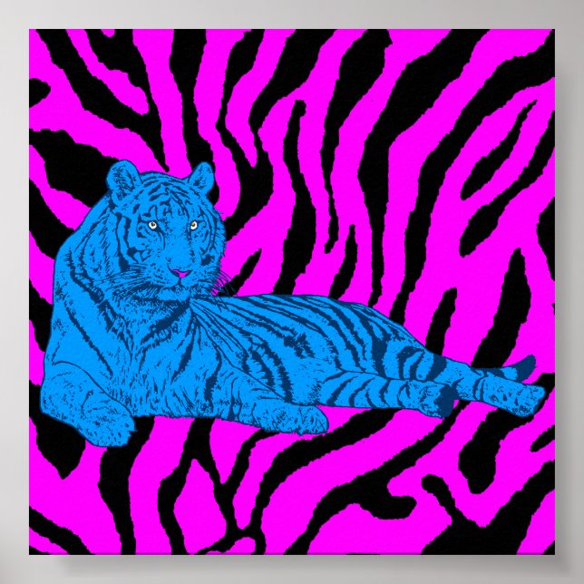 Corey Tiger 80s Retro Lounge Tiger Poster (Framsidan)