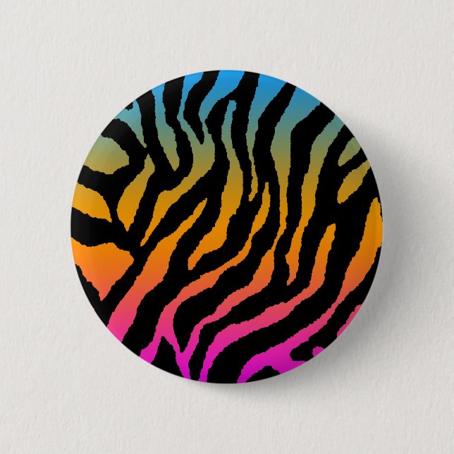 COREY TIGER 80s RETRO MULTIFÄRGAD TIGER RAND Knapp (Framsida)
