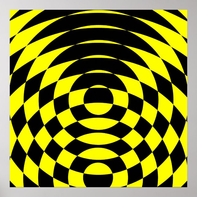 Corey Tiger 80s Retro Op Art Poster (Framsidan)