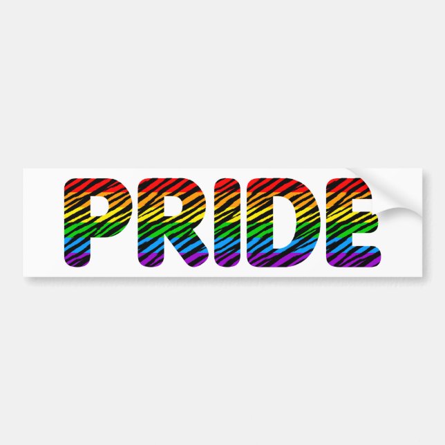 Corey Tiger 80s Retro Pride Regnbåge Bildekal (Framsidan)