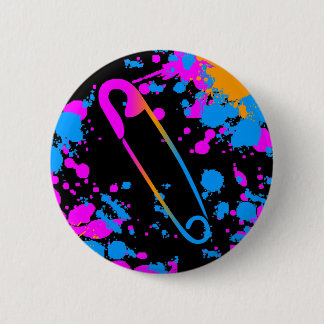 COREY TIGER 80s RETRO PUNK SAFETY PIN SPLATTER Knapp