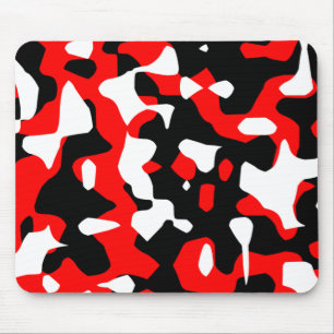 Corey Tiger 80s Retro Röd Kamouflage (Camo) Musmatta