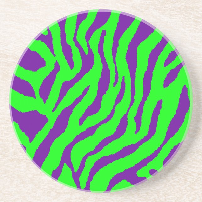 Corey Tiger 80s Retro Tiger Ränder Underlägg Sandsten (Framsidan)