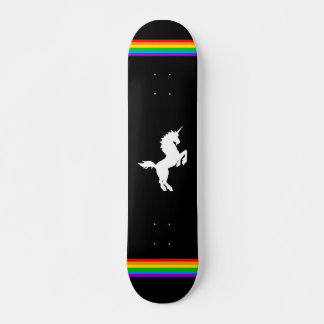 COREY TIGER 80s RETRO VINTAGE UNICORN RAINBOW BLAK Mini Skateboard Bräda 18,5 Cm