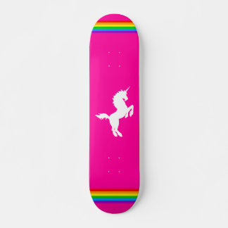 COREY TIGER 80s RETRO VINTAGE UNICORN RAINBOW ROSA Skateboard Bräda 20,5 Cm