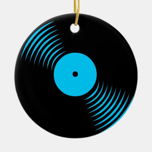 Corey Tiger 80s Retro Vinyl Record Ornament (Framsidan)