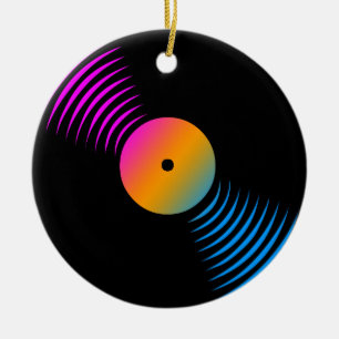 Corey Tiger 80s Retro Vinyl Record Ornament