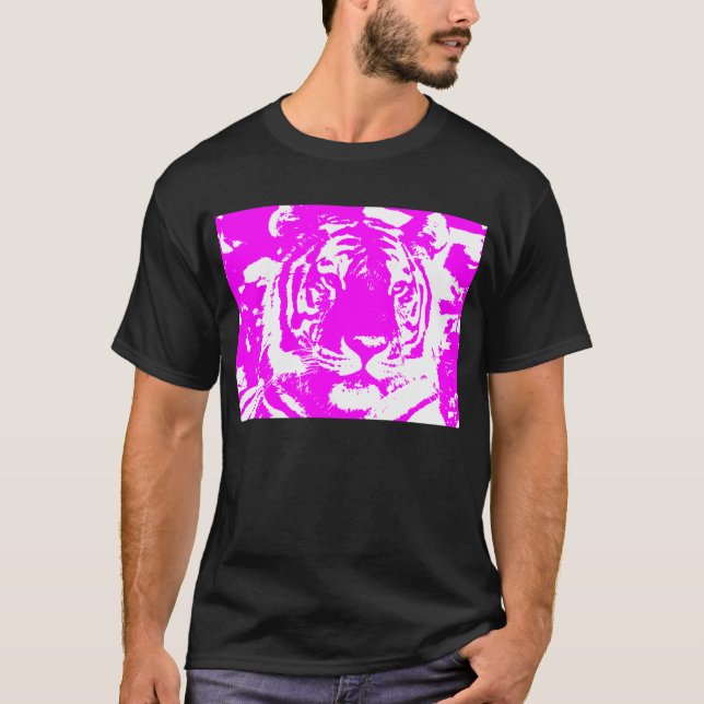 COREY TIGER 80's ROSA TIGER ANSIKTE Tee (Framsida)