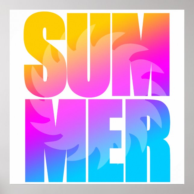 Corey Tiger 80s Sommar Sol Poster (Framsidan)