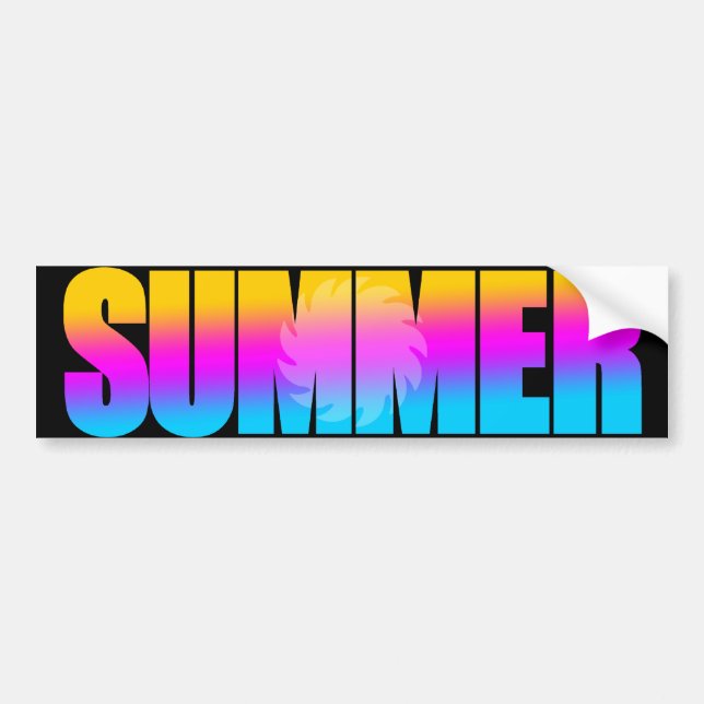 Corey Tiger 80s Sommarsol Bildekal (Framsidan)