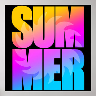 Corey Tiger 80s Sommarsol Poster