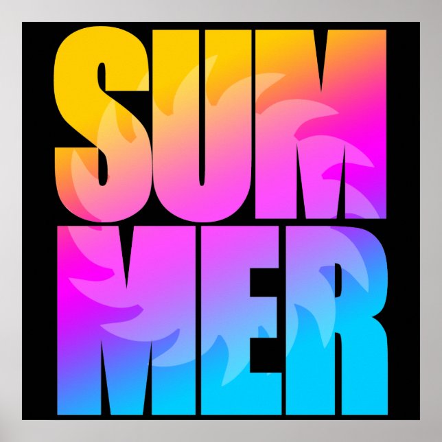 Corey Tiger 80s Sommarsol Poster (Framsidan)