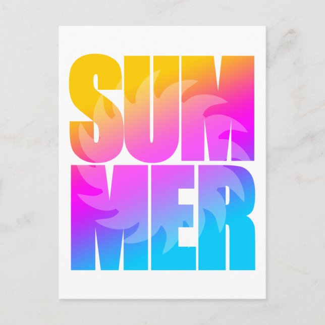 Corey Tiger 80s Sommarsol Vykort (Framsida)