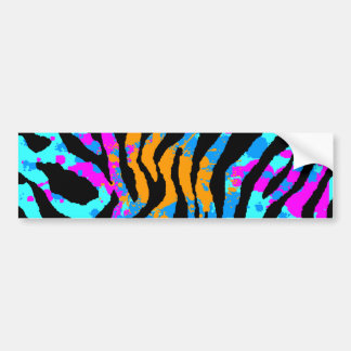 Corey Tiger 80s Splatter-målning Tiger-ränder Bildekal