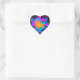 Corey Tiger 80s Splatter Paint Hjärtformat Klistermärke (Bag)