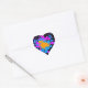 Corey Tiger 80s Splatter Paint Hjärtformat Klistermärke (Envelope)