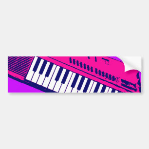Corey Tiger 80s Synthesizer Tangentbord Bildekal