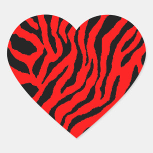 Corey Tiger 80s Tiger Rand Hjärtformat Klistermärke