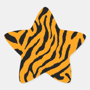 Corey Tiger 80s Tiger Ränder Stjärnformat Klistermärke