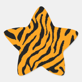 Corey Tiger 80s Tiger Ränder Stjärnformat Klistermärke