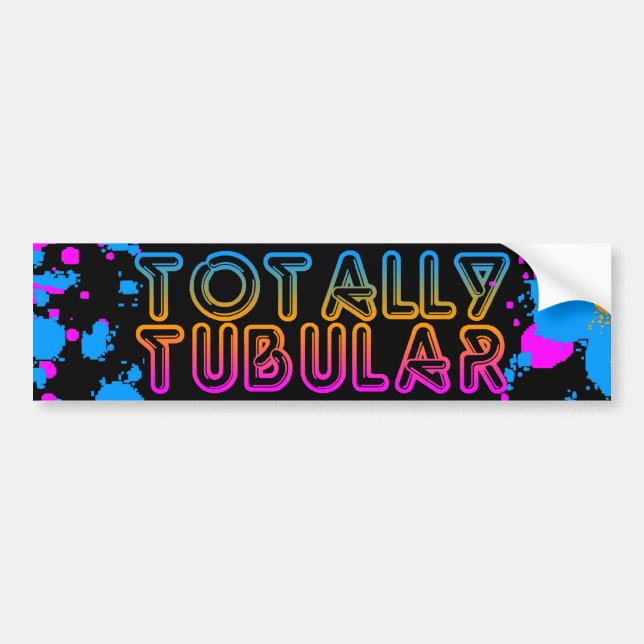 Corey Tiger 80s Totally Tubular Splatter Paint Bildekal (Framsidan)