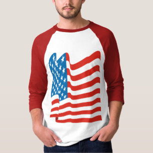 Corey Tiger 80s Vintage Amerikansk Flagga T-shirt