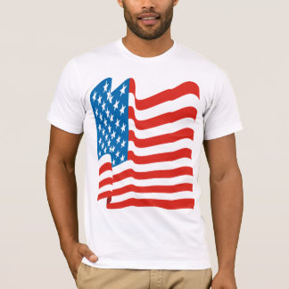 Corey Tiger 80s Vintage Amerikansk Flagga Tee Shirt