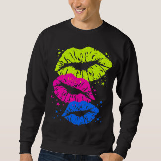 Corey Tiger 80s Vintage Lips & Stars Kysser Lång Ärmad Tröja
