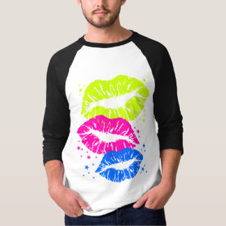 Corey Tiger 80s Vintage Lips & Stars Kysser T-shirt
