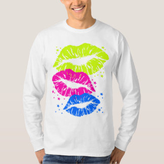 Corey Tiger 80s Vintage Lips & Stars Kysser T-shirt