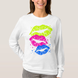 Corey Tiger 80s Vintage Lips & Stars Kysser Tee