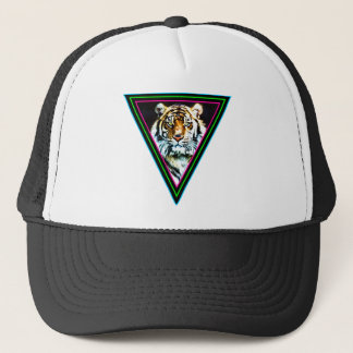 Corey Tiger 80s Vintage Neon Trianglar Tiger Ansik Truckerkeps