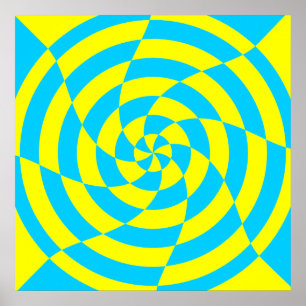 Corey Tiger 80s Vintage Op Art Poster