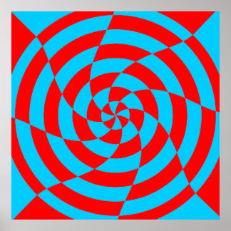 Corey Tiger 80s Vintage Op Art Poster