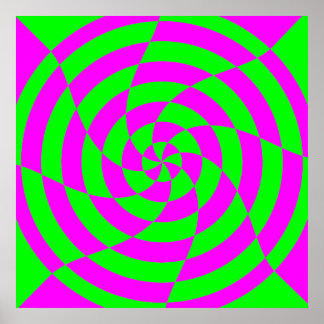 Corey Tiger 80s Vintage Op Art Poster
