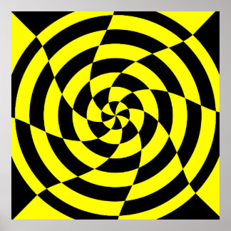Corey Tiger 80s Vintage Op Art Poster