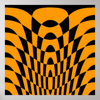 Corey Tiger 80s Vintage Op Art Poster