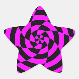 Corey Tiger 80s Vintage Op Art Stjärnformat Klistermärke