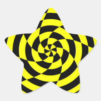 Corey Tiger 80s Vintage Op Art Stjärnformat Klistermärke
