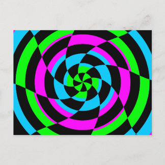 Corey Tiger 80s Vintage Op Art Vykort