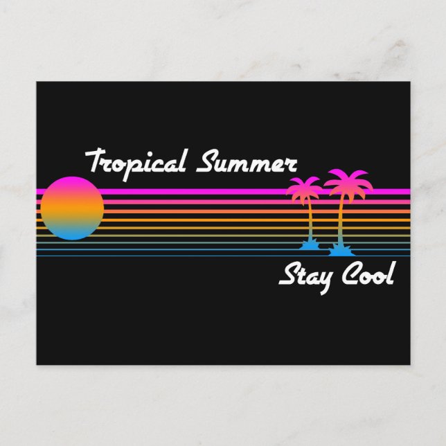 COREY TIGER-COOLAN RETRO TROPICAL SOMMER STAY VYKORT (Framsida)