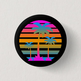 COREY TIGER RETRO SUNSET HANDFLATAN TRÄD KNAPP